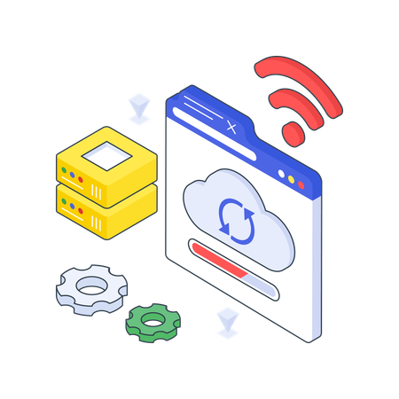 Cloud-Datensynchronisierung  Illustration