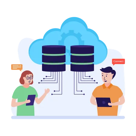 Cloud-Datenbank  Illustration