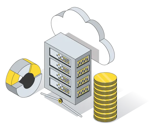 Cloud-Datenbank  Illustration