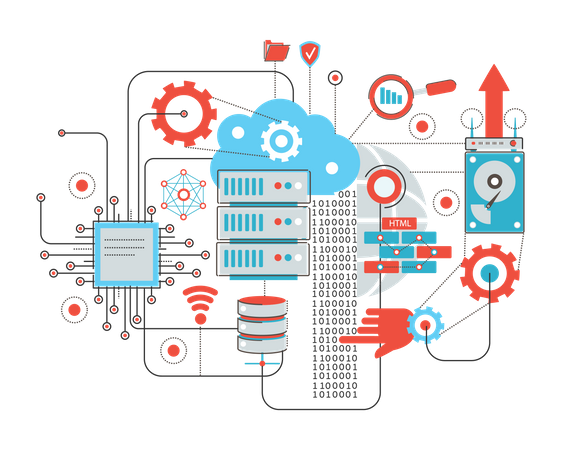 Cloud-Datenbank  Illustration