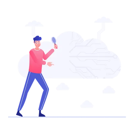 Cloud-Datenforschung  Illustration