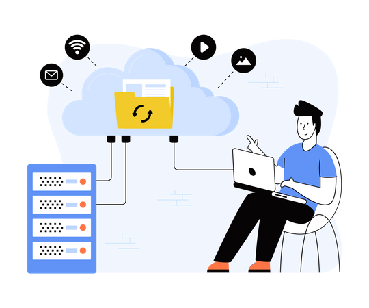 Cloud-Datenverwaltung  Illustration