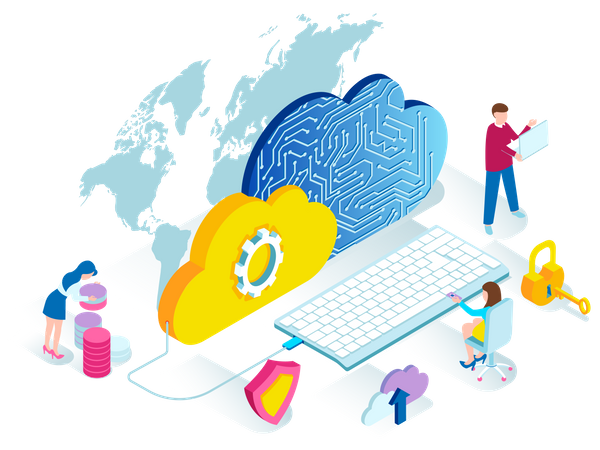 Cloud-Datenverwaltung  Illustration