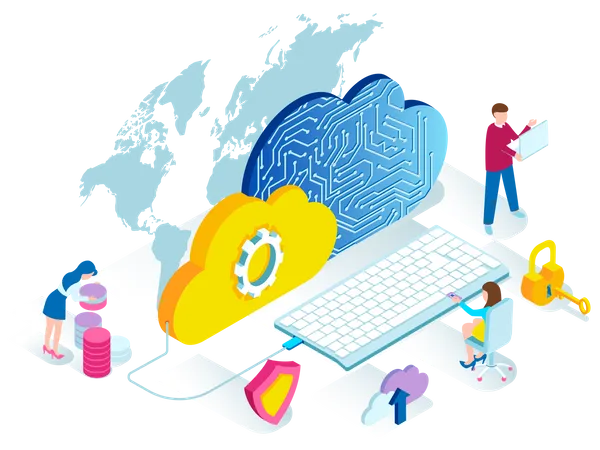 Cloud-Datenverwaltung  Illustration