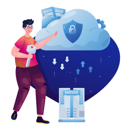 Cloud-Datensicherheit  Illustration