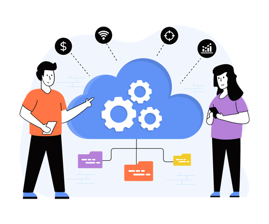 Cloud-Datensynchronisierung  Illustration