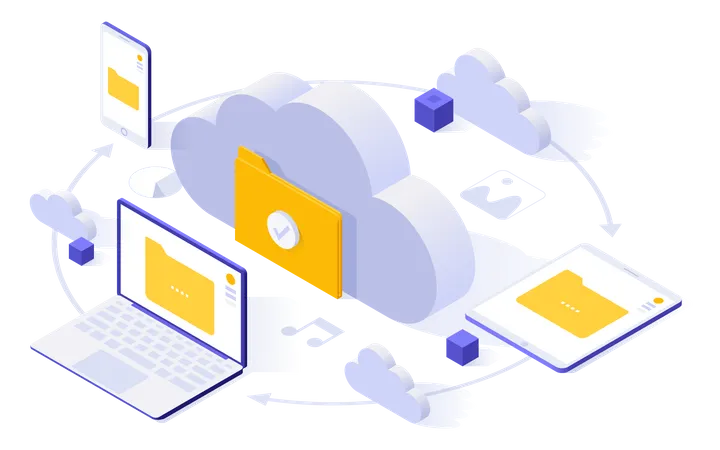 Cloud-Datensynchronisierung  Illustration