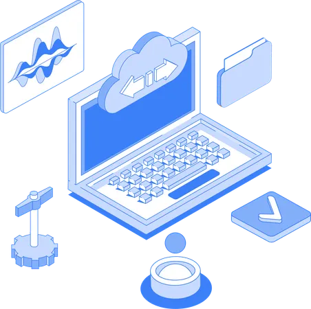 Cloud-Datenübertragung  Illustration