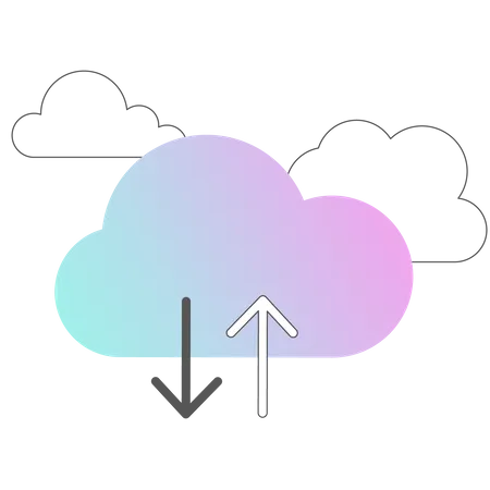 Cloud-Datenübertragung  Illustration