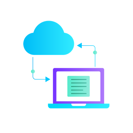 Cloud-Datenübertragung  Illustration