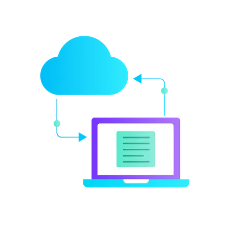 Cloud-Datenübertragung  Illustration