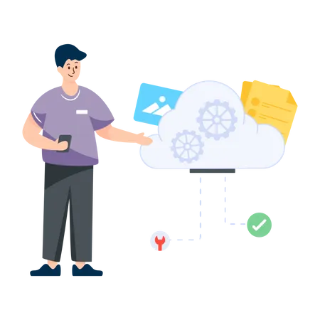Cloud-Dienst  Illustration