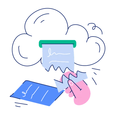 Cloud Documents  Illustration