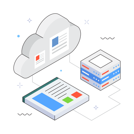 Cloud-Dokumentenspeicher  Illustration