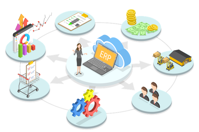 Cloud ERP  일러스트레이션