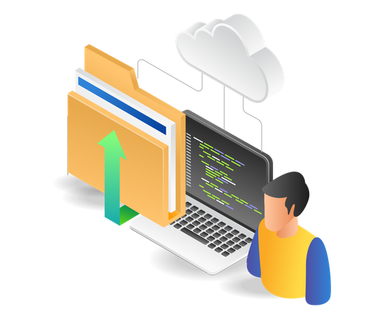 Cloud file  Illustration