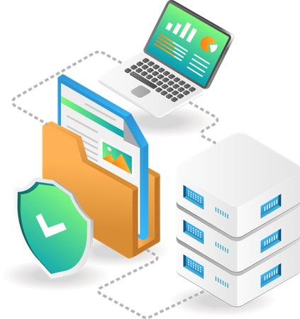 Cloud file management  Illustration