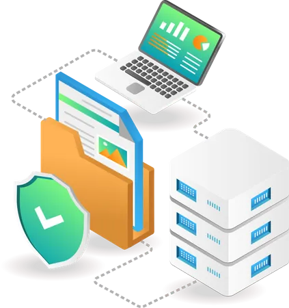 Cloud file management  Illustration