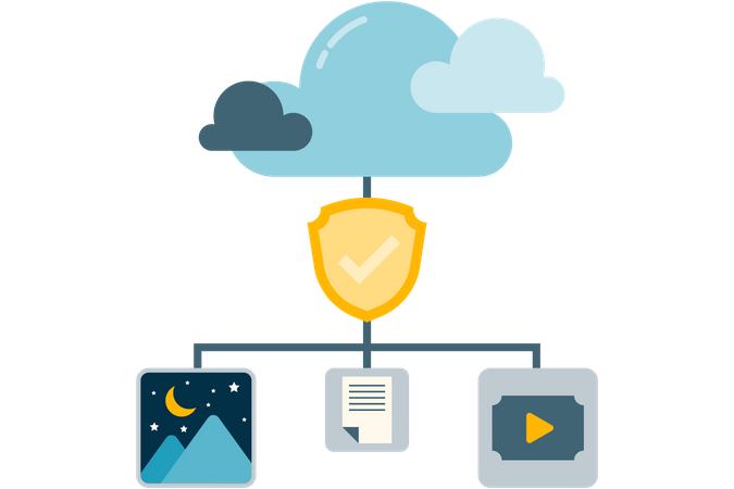 Cloud File Storage Protection  Illustration