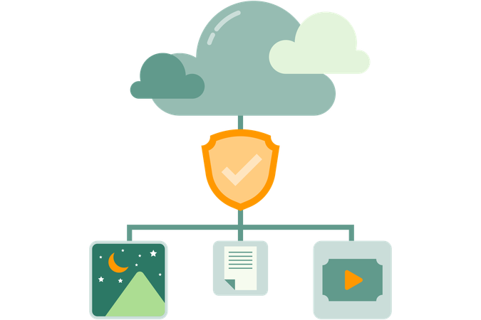 Cloud File Storage Protection  Illustration