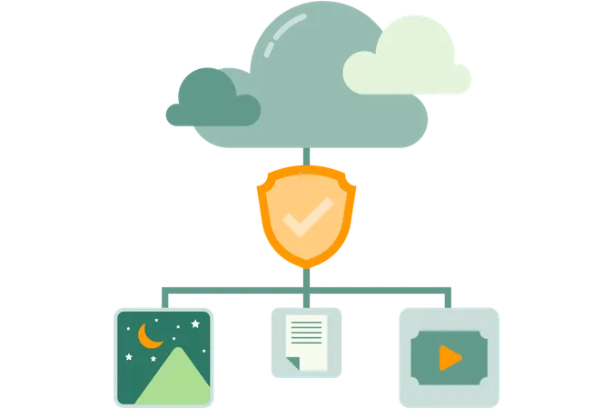 Cloud File Storage Protection  Illustration