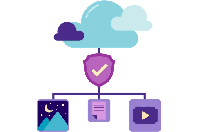 Cloud File Storage Protection  Illustration