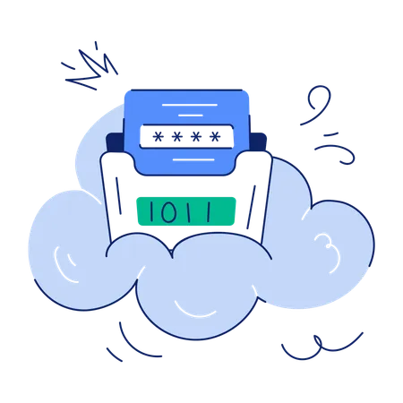 Cloud Folder  Illustration