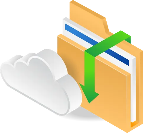 Cloud folder Illustration