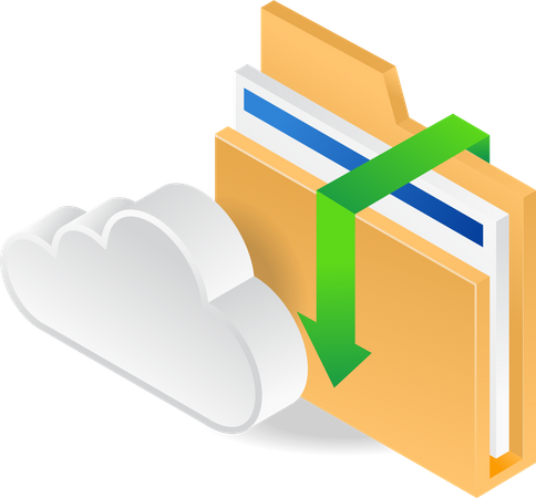 Cloud folder  Illustration