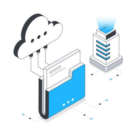 Cloud Folder  Illustration