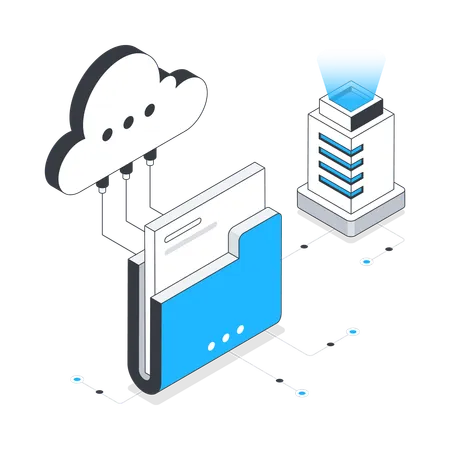 Cloud Folder  Illustration