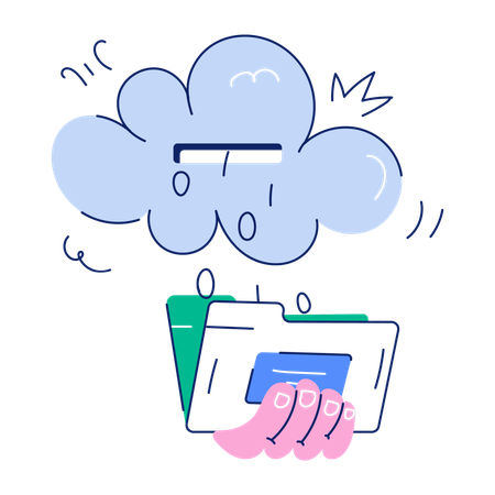 Cloud Folder  Illustration