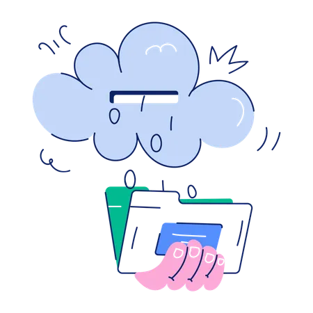 Cloud Folder  Illustration