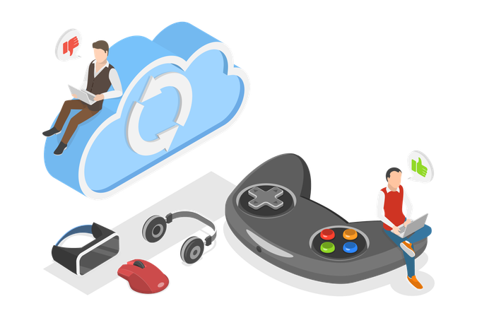 Cloud Gaming  Illustration