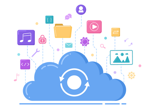 Cloud-Hosting-Dienst  Illustration