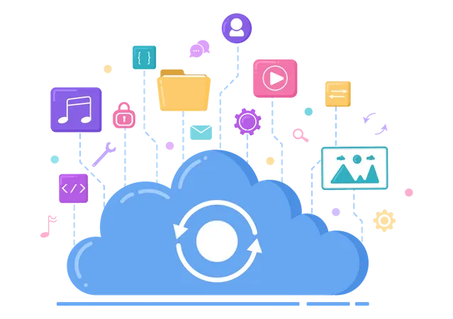 Cloud-Hosting-Dienst  Illustration