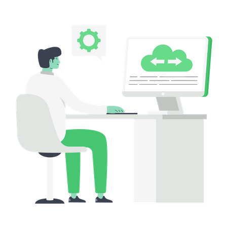 Cloud Hosting  Illustration