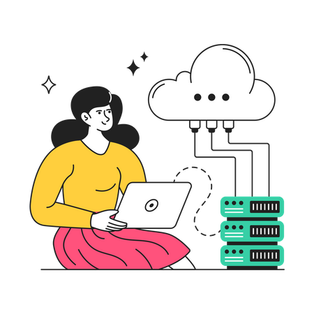 Cloud Hosting  Illustration