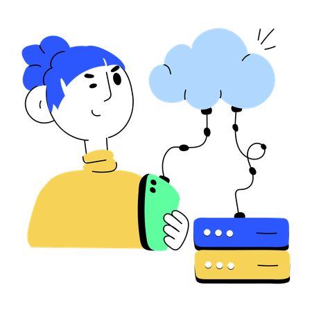 Cloud hosting service  Illustration