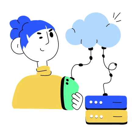 Cloud hosting service  Illustration