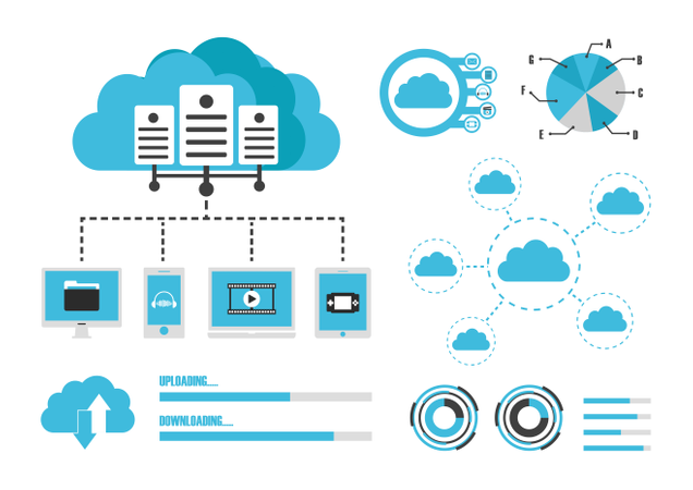 Cloud-Infografiken  Illustration