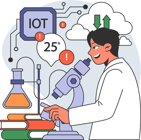 Cloud Lab Research  Illustration
