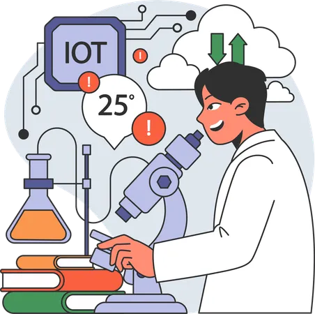 Cloud Lab Research  Illustration
