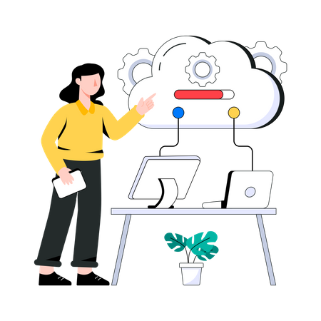 Cloud Lan network  Illustration