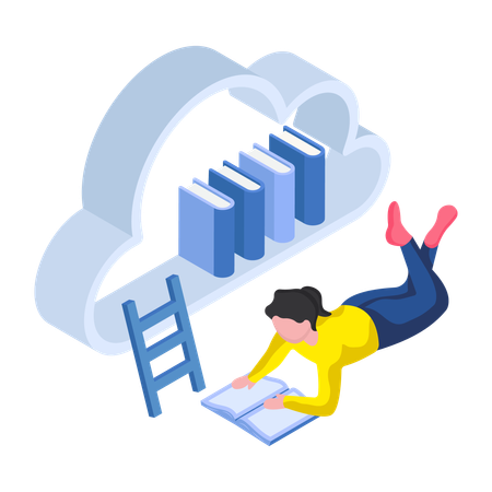 Cloud Library  Illustration