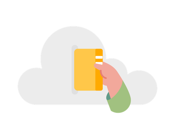 Cloud library  Illustration