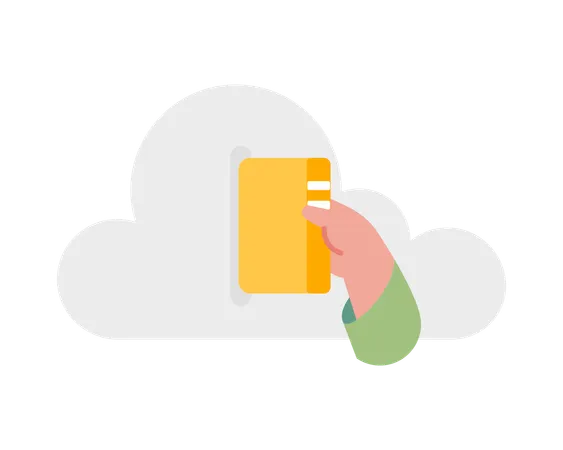 Cloud library  Illustration