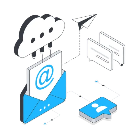 Cloud Mail  Illustration