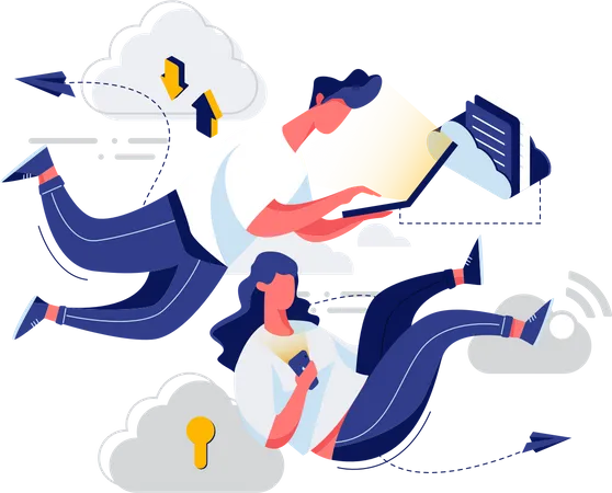 Cloud management Illustration
