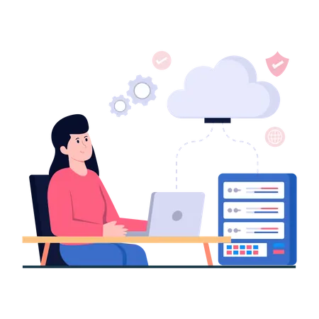 Cloud-Verwaltung  Illustration